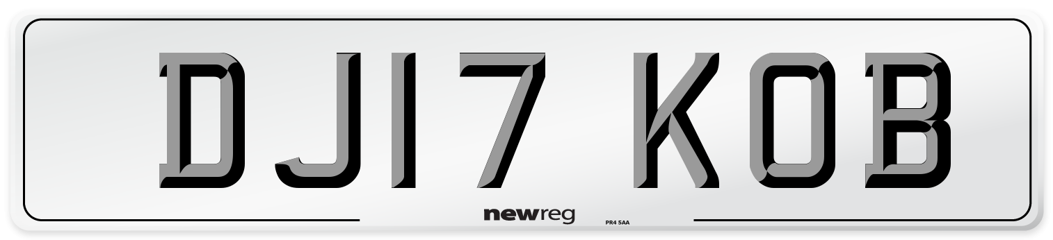 DJ17 KOB Number Plate from New Reg